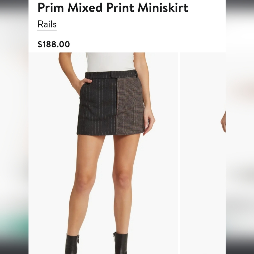 Rails Prim Skirt In Pinstripe